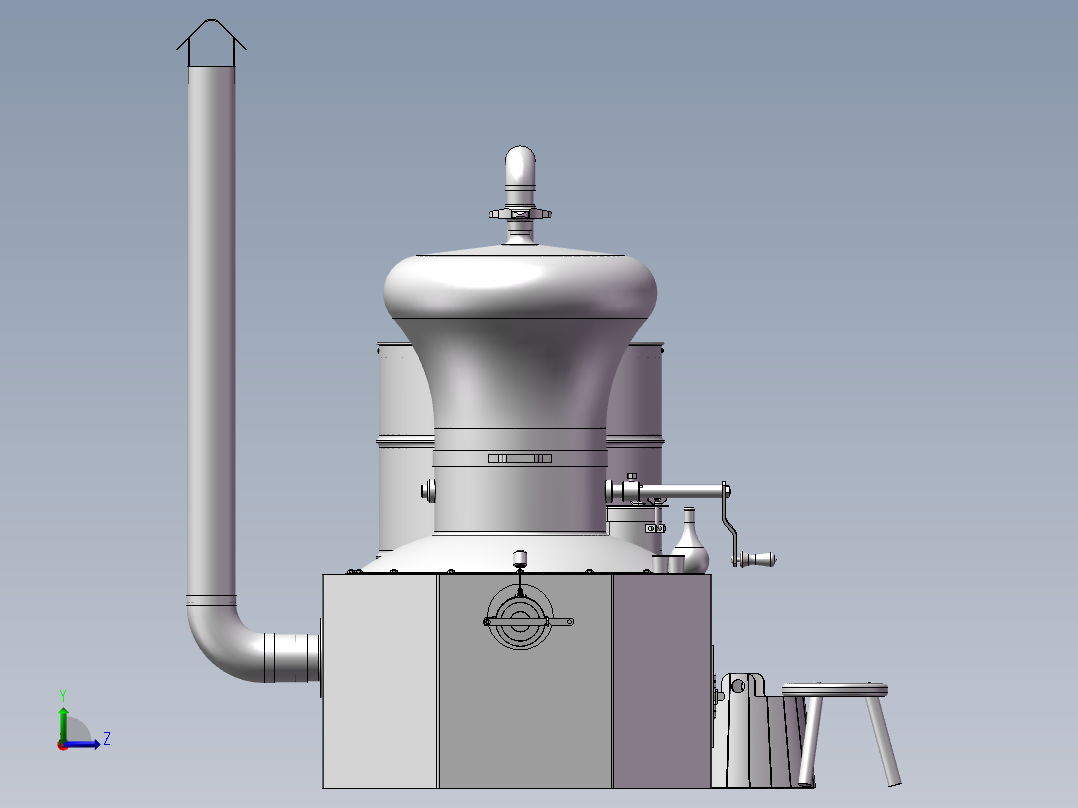 酒业制造设备模型左视图