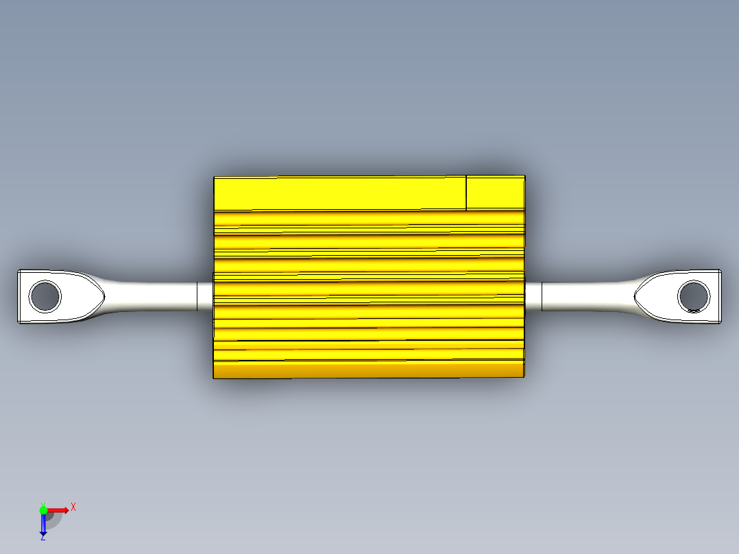 底盘安装大功率电阻25W，HS50系列俯视图