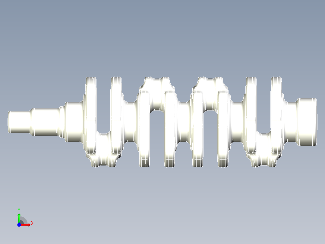 汽车曲轴前视图