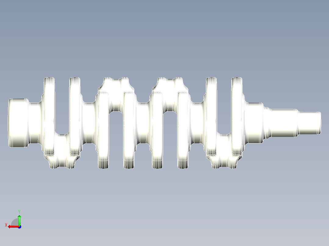 汽车曲轴后视图