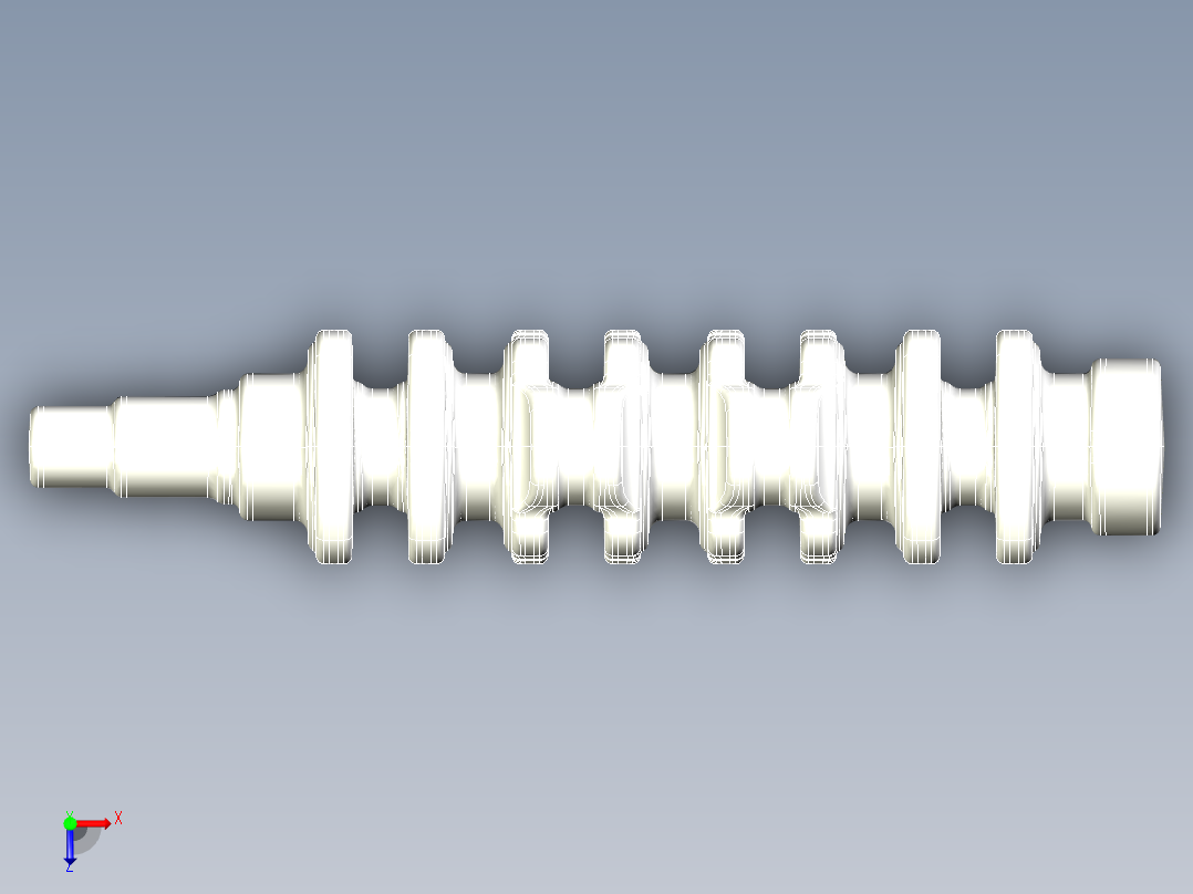 汽车曲轴俯视图
