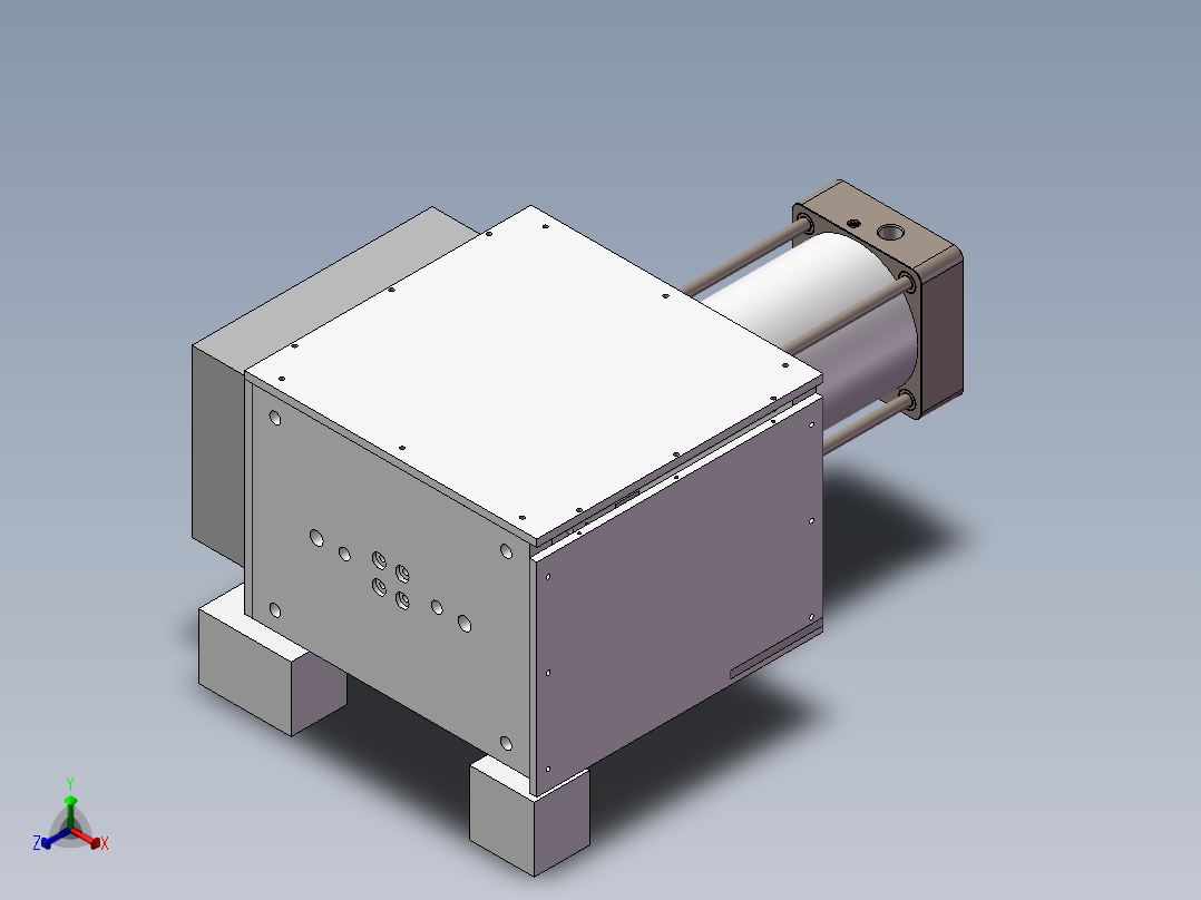 铆压机 3D模型正等轴测图
