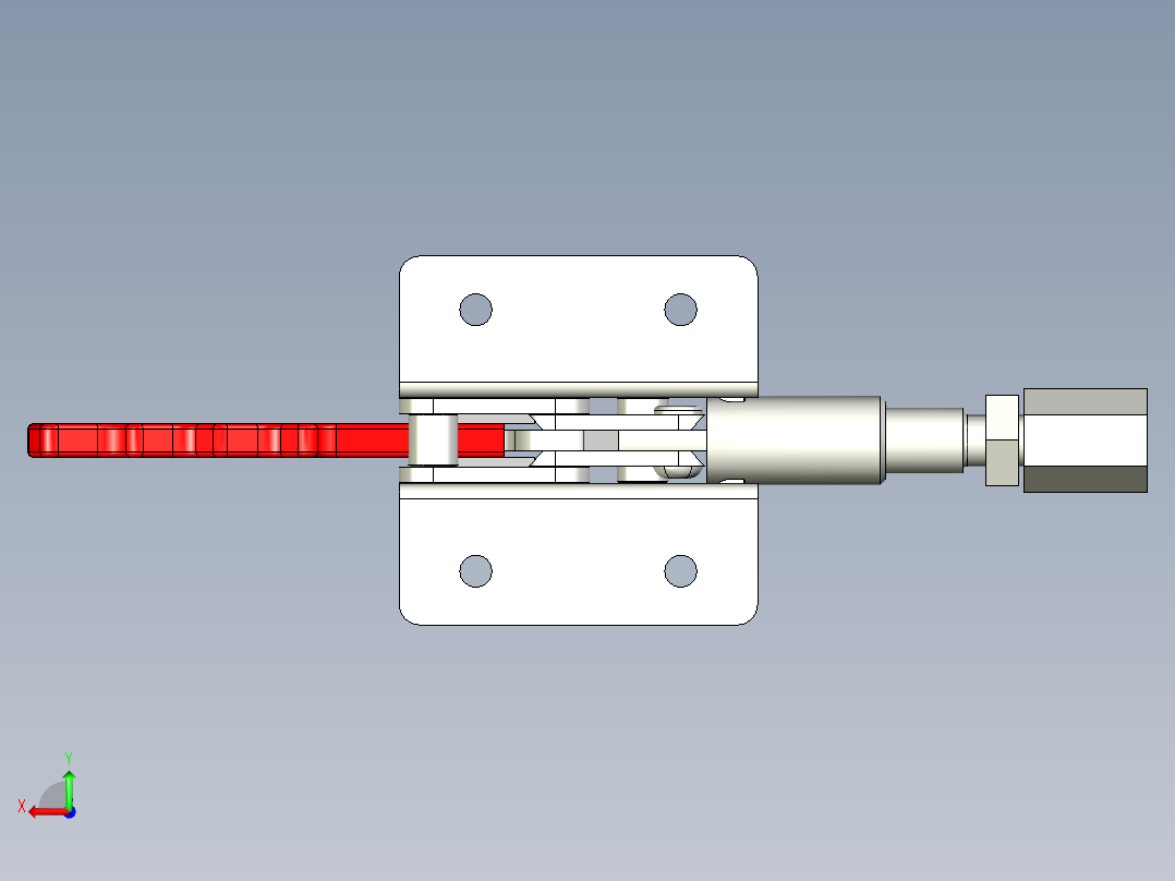 推拉式夾鉗SSP(C)-3D多系列多零件图纸模型后视图