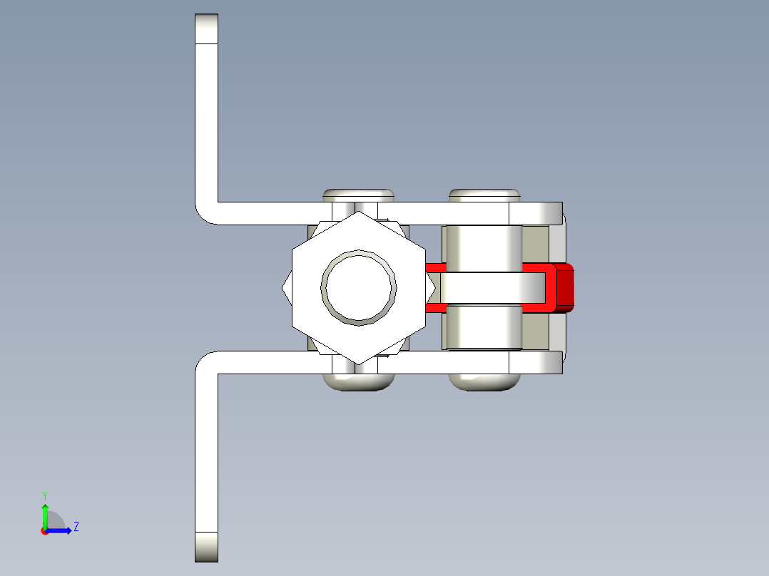 推拉式夾鉗SSP(C)-3D多系列多零件图纸模型左视图