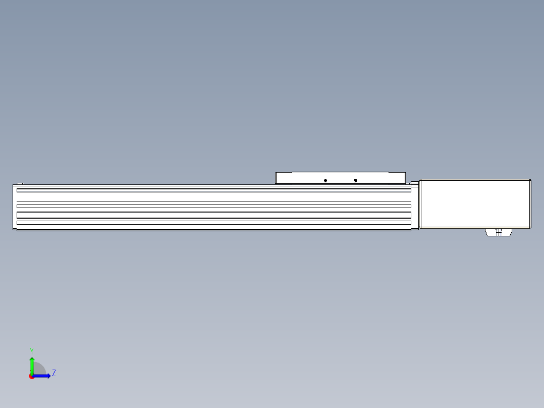 同步带全封闭直线模组TPA-HCB-120D-90-L300-ML-Y-P40-N3左视图