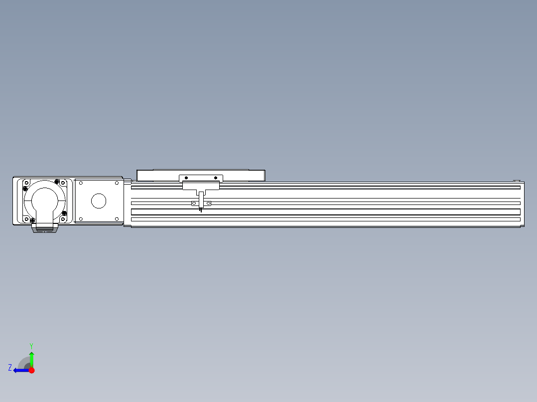 同步带全封闭直线模组TPA-HCB-120D-90-L300-ML-Y-P40-N3右视图