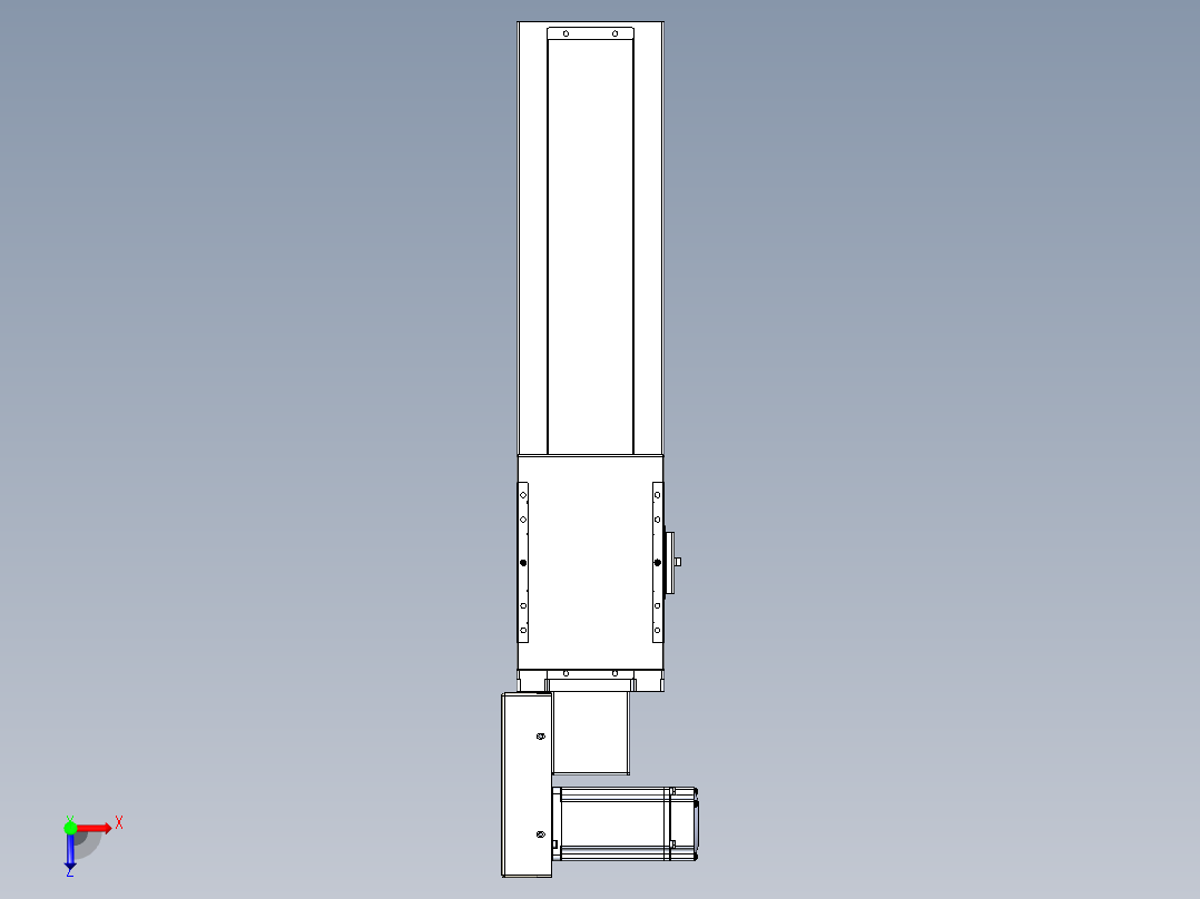 同步带全封闭直线模组TPA-HCB-120D-90-L300-ML-Y-P40-N3俯视图