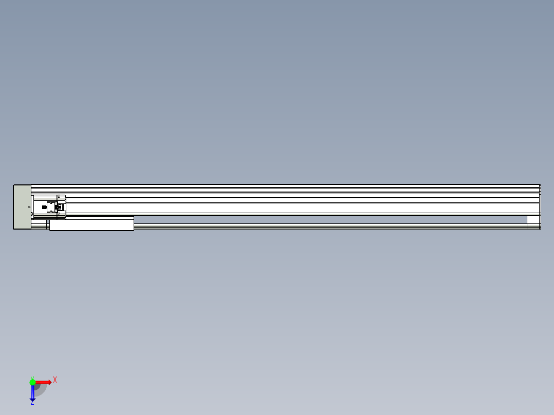 VF丝杆传动-一般环境VF27-Lxx-C-S1250-BR-ZP75-D3俯视图