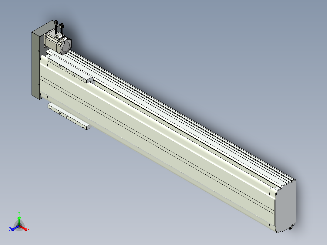 VF丝杆传动-一般环境VF27-Lxx-C-S1250-BR-ZP75-D3正等轴测图