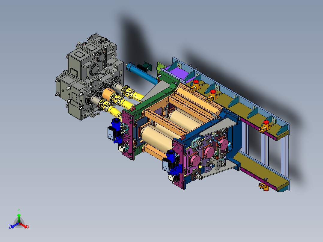 三个高铣床机架文件正等轴测图