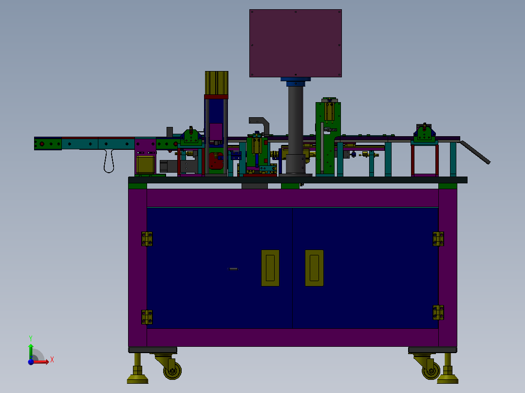 连接器端子压入去边料检测设备前视图