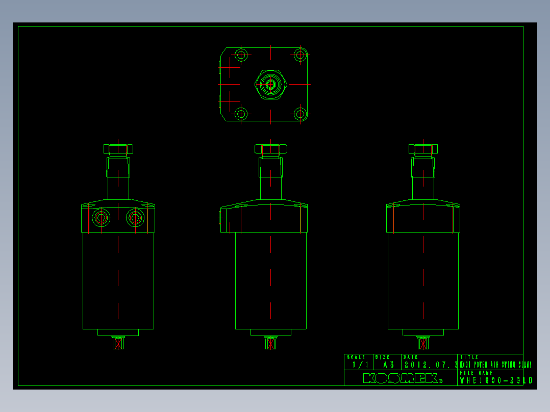 KOSMEKWHE1600-2GLD多系列多零件图纸模型多系列多零件图纸模型