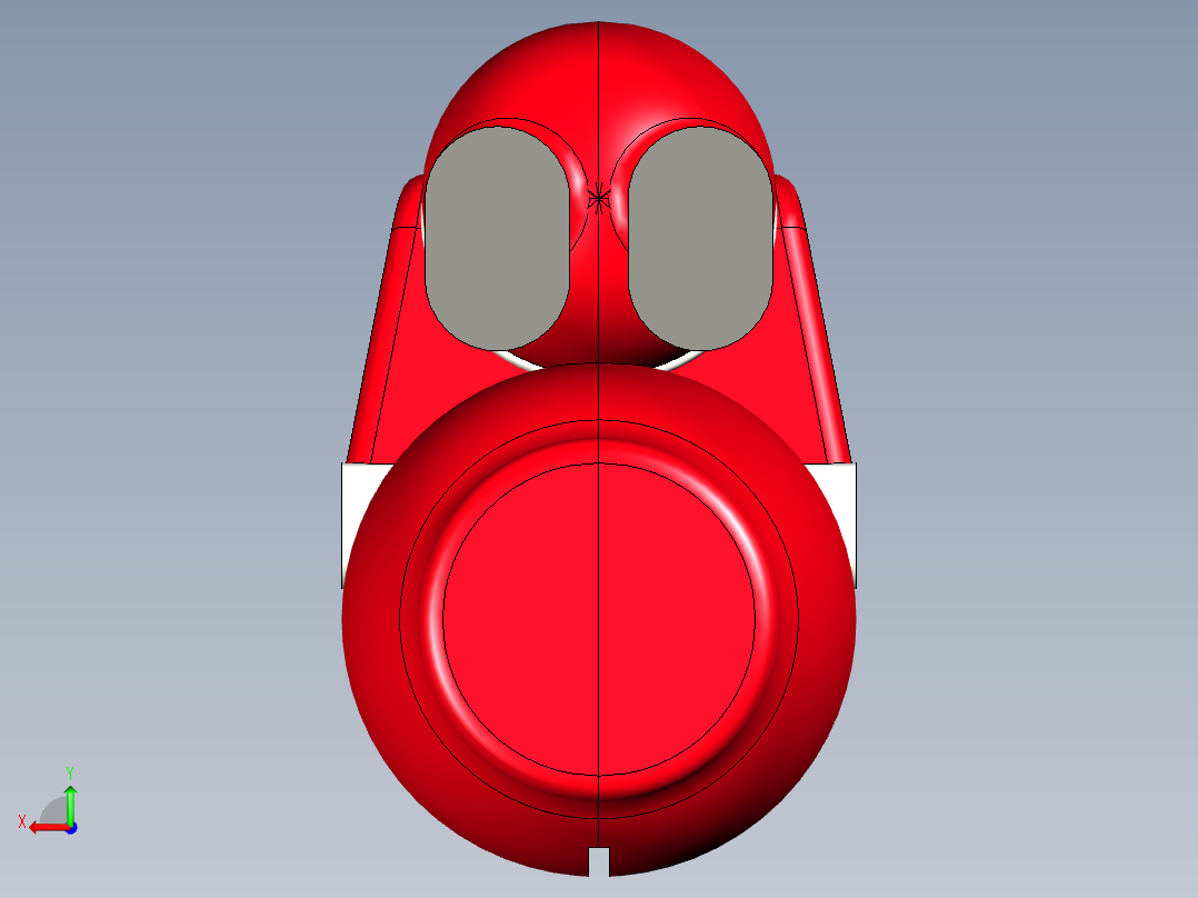 独眼圣诞老人储蓄罐后视图