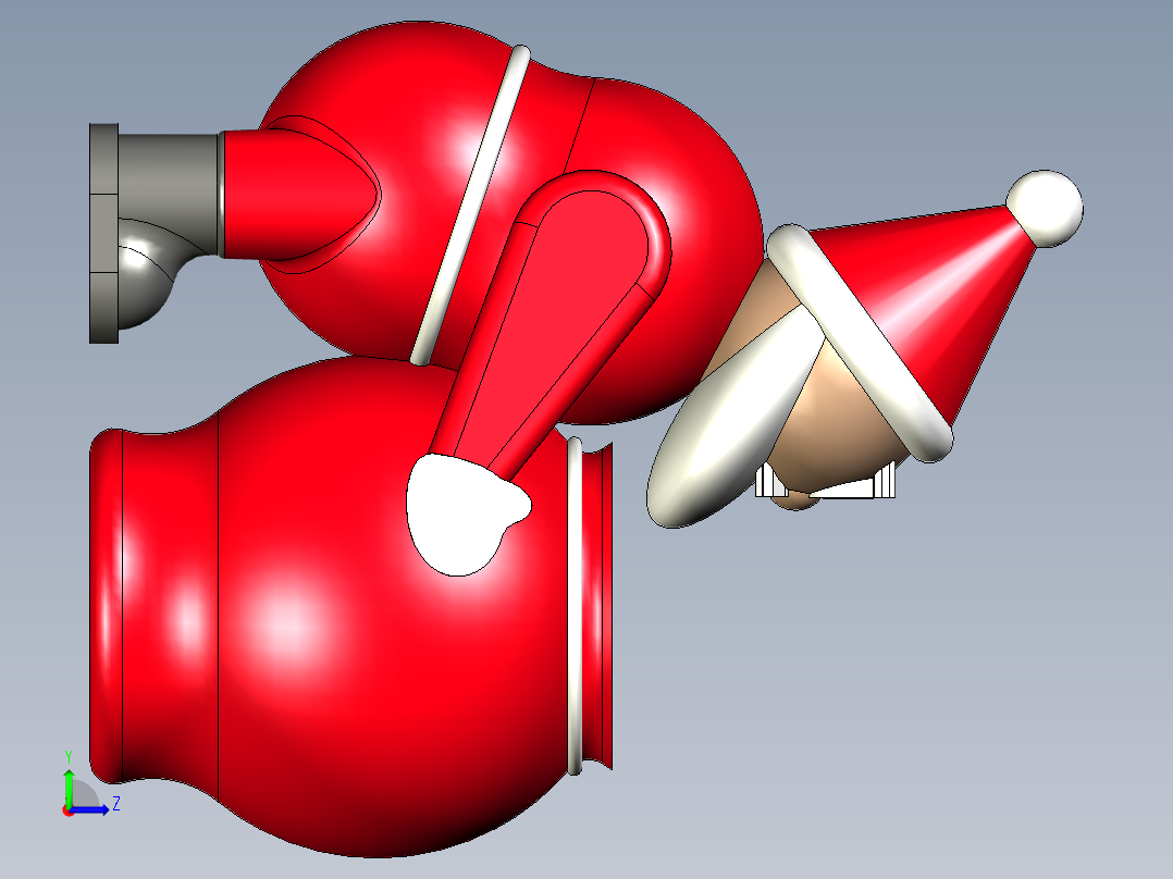 独眼圣诞老人储蓄罐左视图