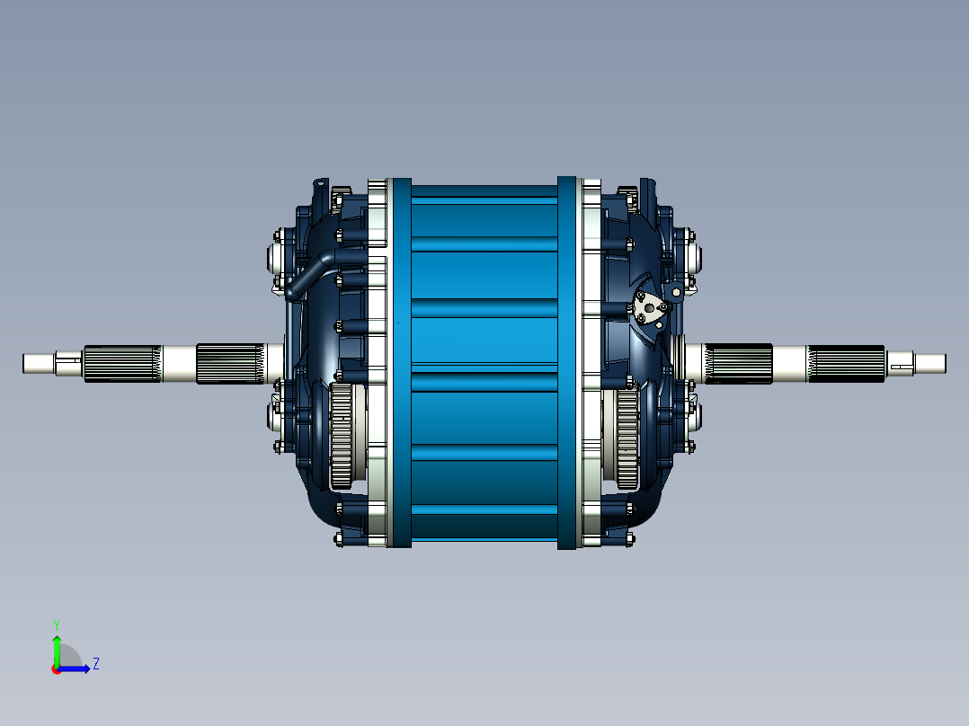 油电混合车变速箱三维图==980020左视图