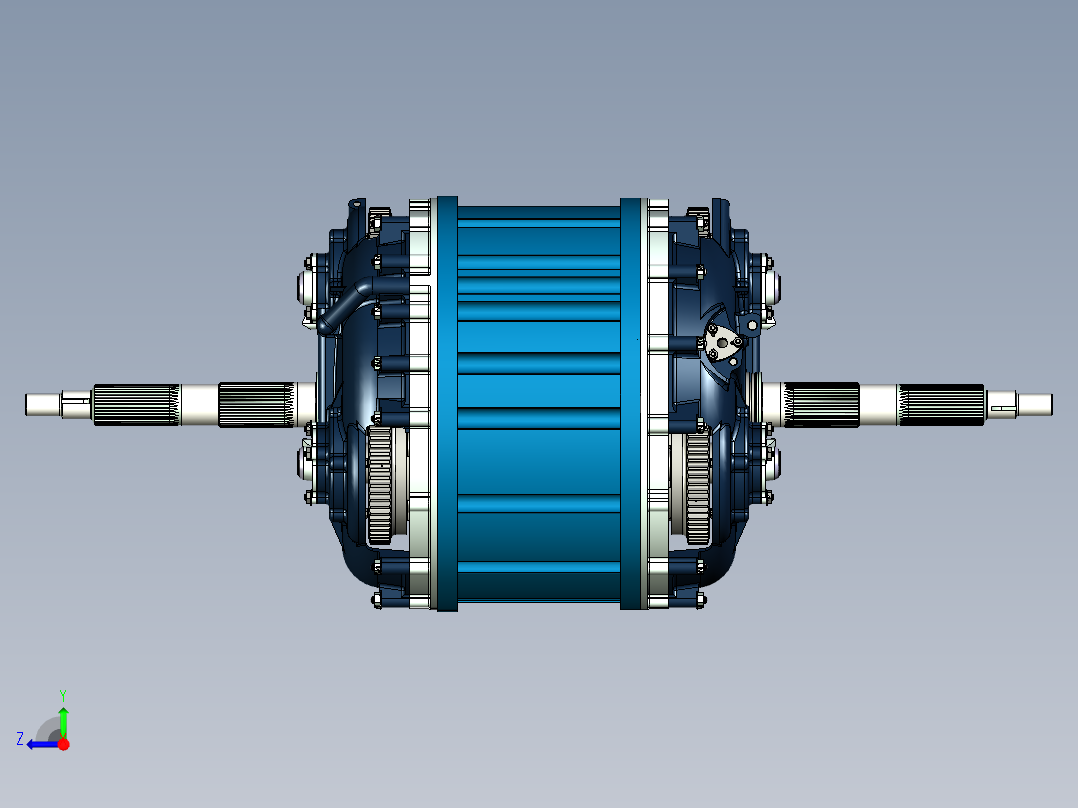 油电混合车变速箱三维图==980020右视图