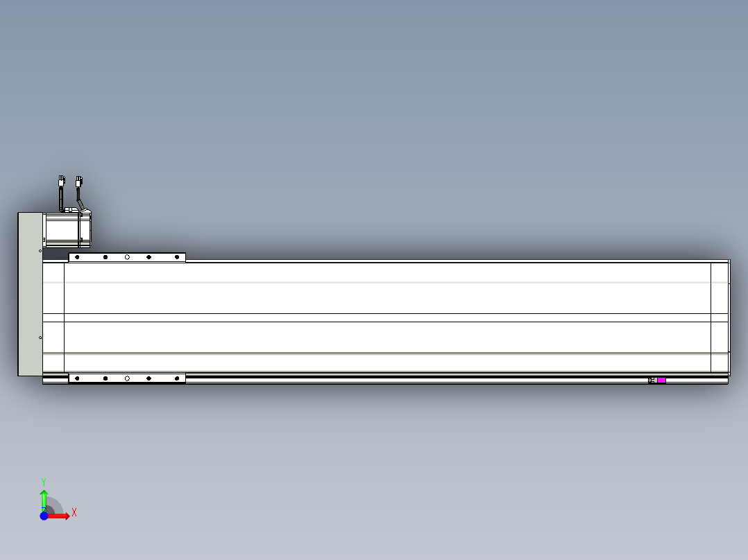 VF丝杆传动-一般环境VF27-Lxx-C-S1200-BR-ZP75-D3前视图