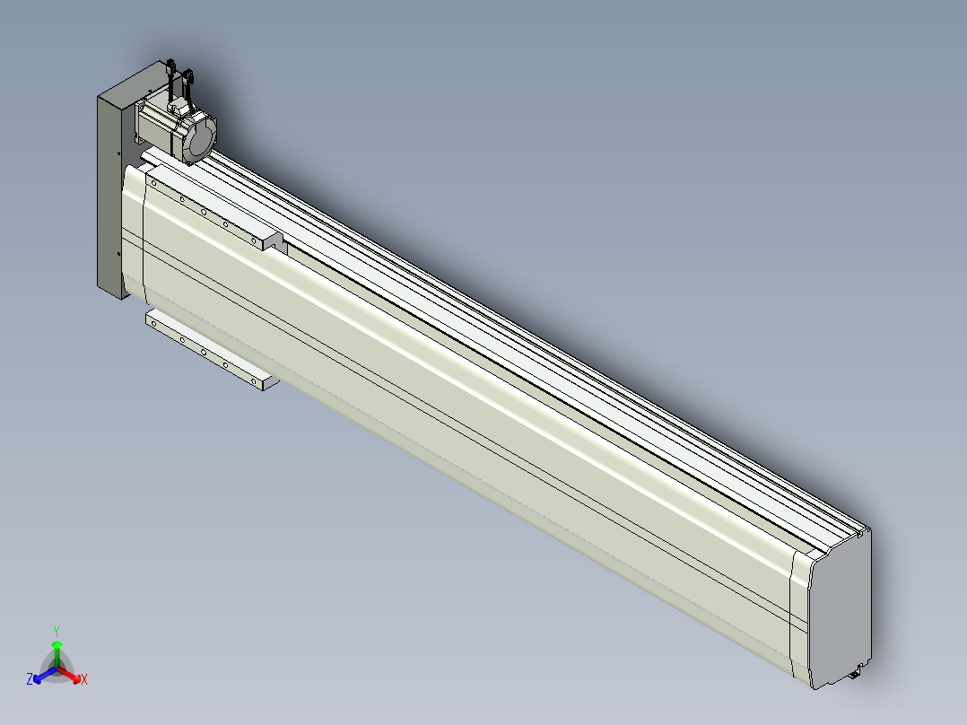 VF丝杆传动-一般环境VF27-Lxx-C-S1200-BR-ZP75-D3正等轴测图