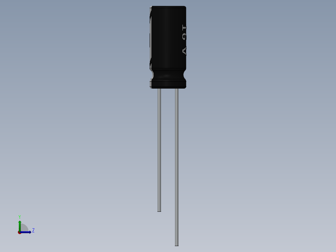 电容器 二极管 电阻器-Capacitor 100uF-16V左视图