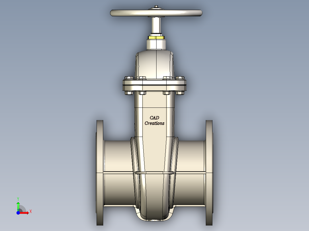 不锈钢闸阀6前视图