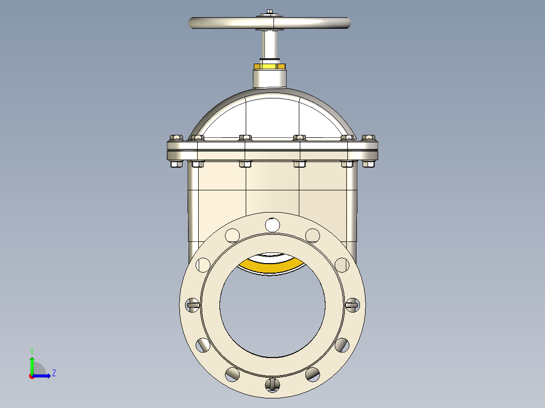 不锈钢闸阀6左视图
