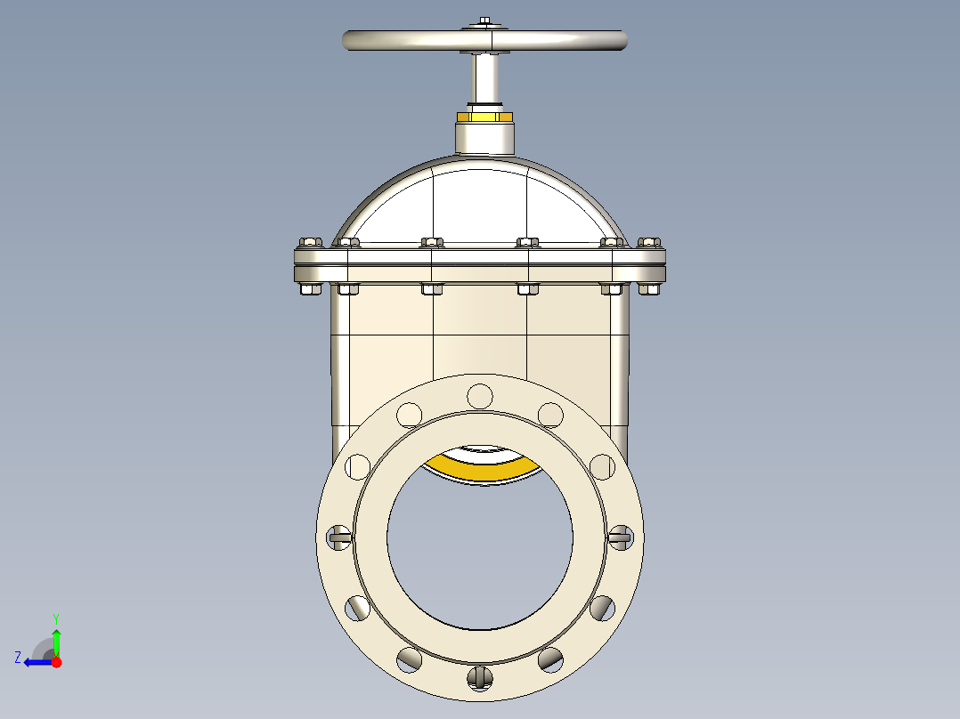 不锈钢闸阀6右视图
