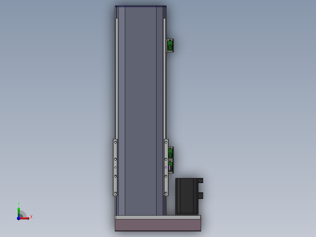 电动滑台模组SDM136左折模型前视图