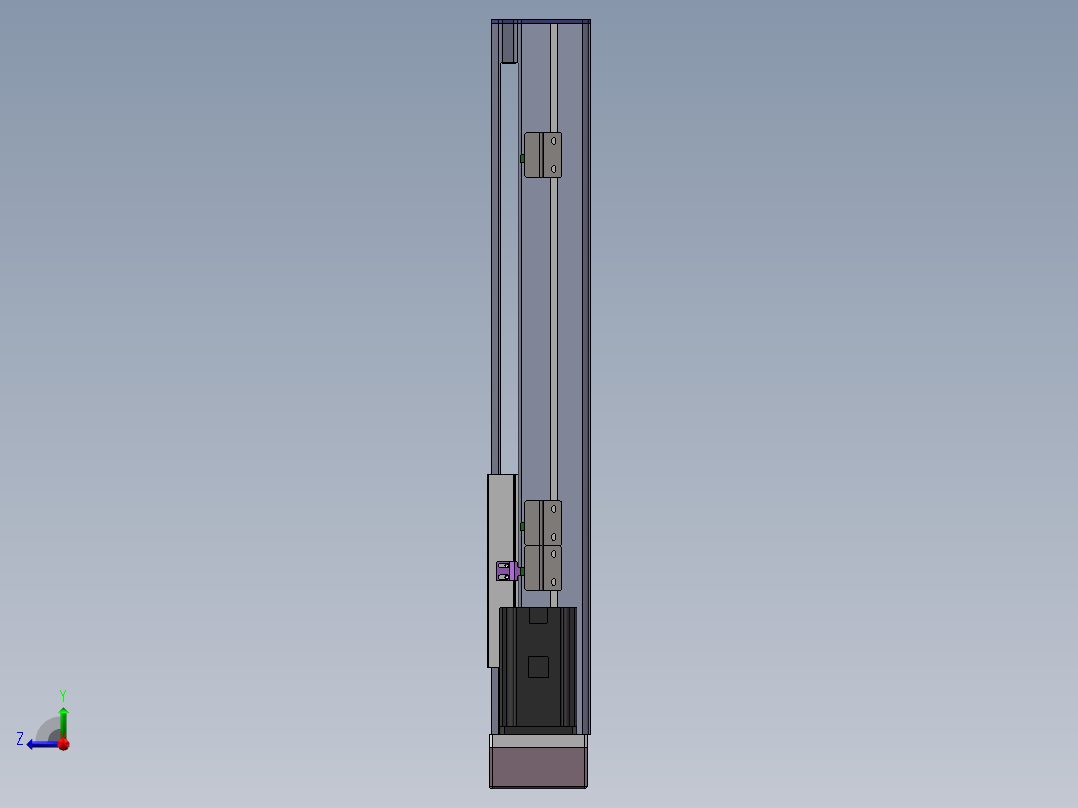 电动滑台模组SDM136左折模型右视图