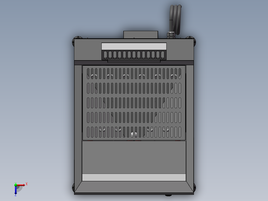 立式电油炸炉（sw21可编辑+cad）俯视图