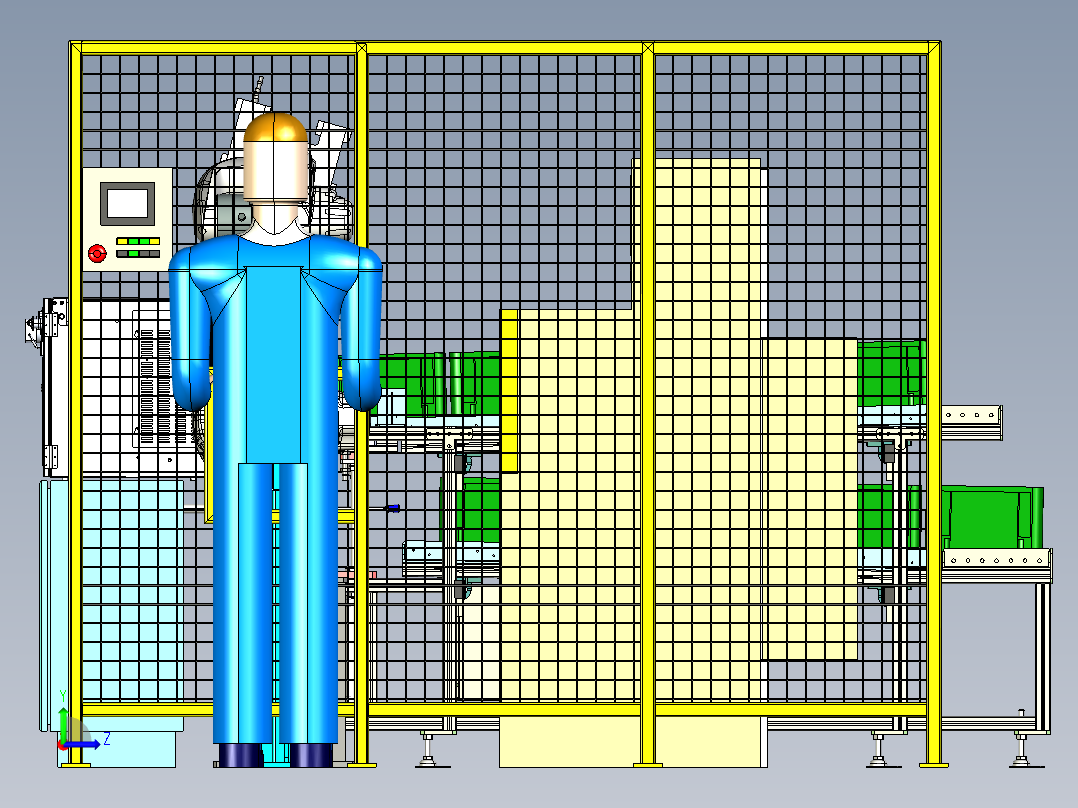 物料自动装载机step左视图