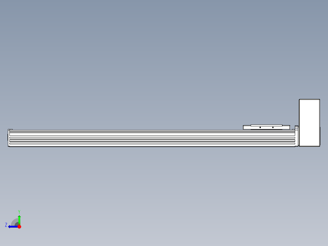 同步带全封闭直线模组TPA-HCB-110D-90-L700-LU-Y-P40-N3右视图