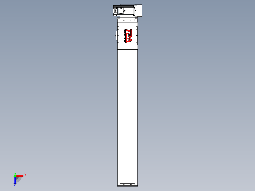 同步带全封闭直线模组TPA-HCB-110D-90-L700-LU-Y-P40-N3俯视图