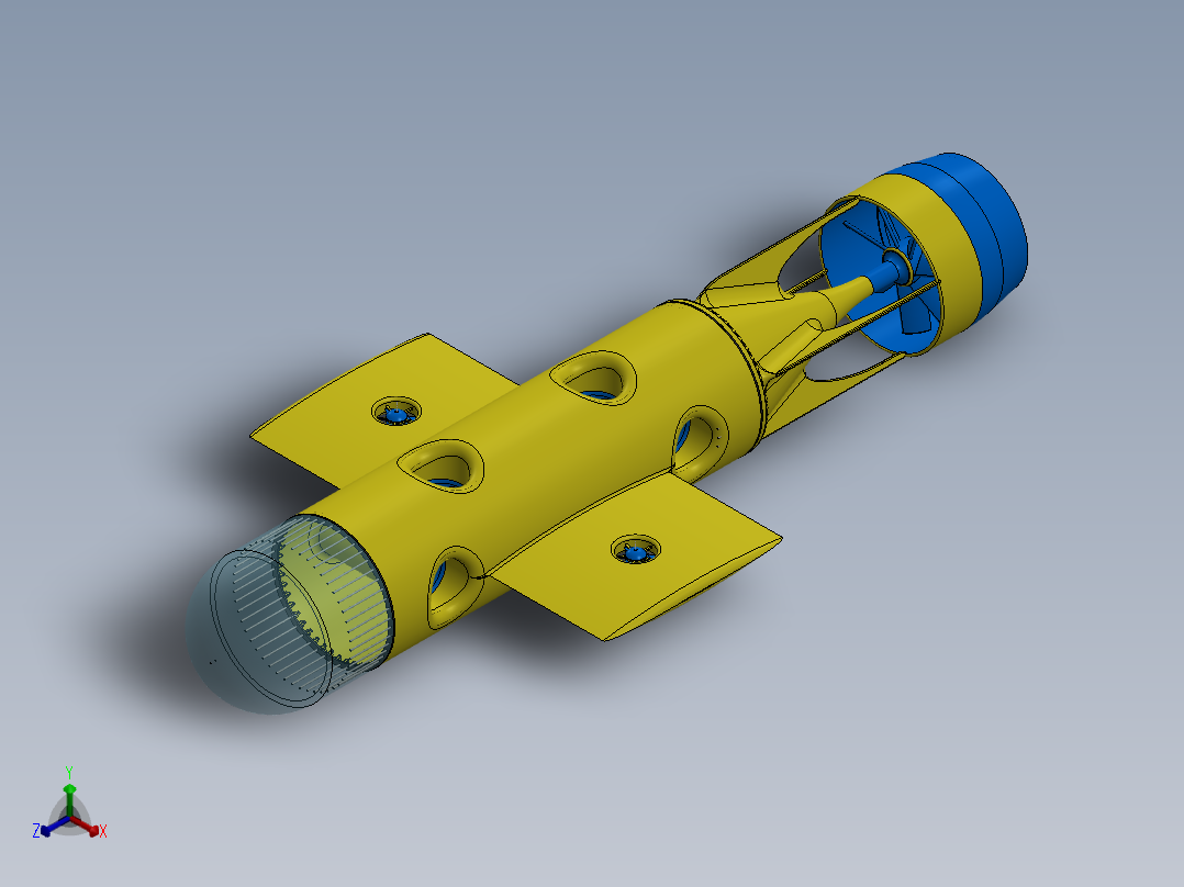 ROV个人潜水艇--sw正等轴测图