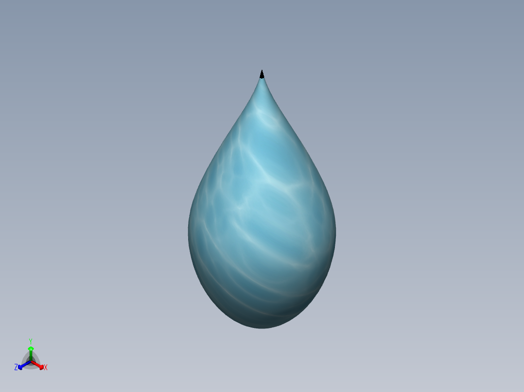 水滴模型正等轴测图