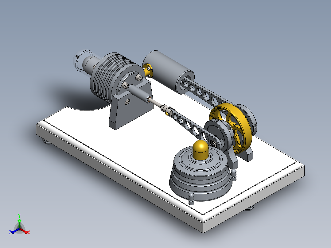 发动机 (2)正等轴测图