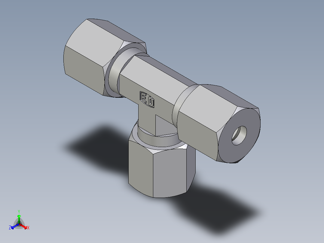 卡套式工业通用硬管接头EO_Union_tee_T06ZS71