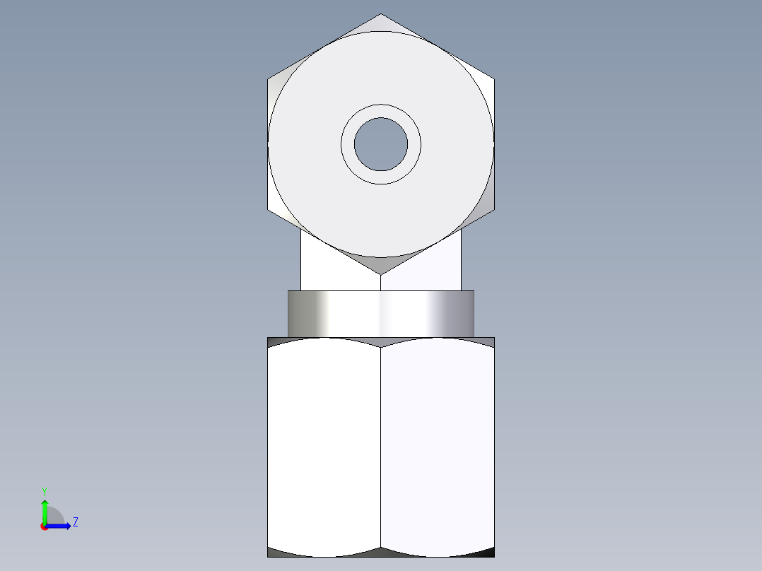 卡套式工业通用硬管接头EO_Union_tee_T06ZS71左视图