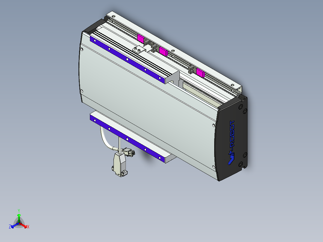 威洛博VL系列直线电机模组-VL17E3-S100正等轴测图