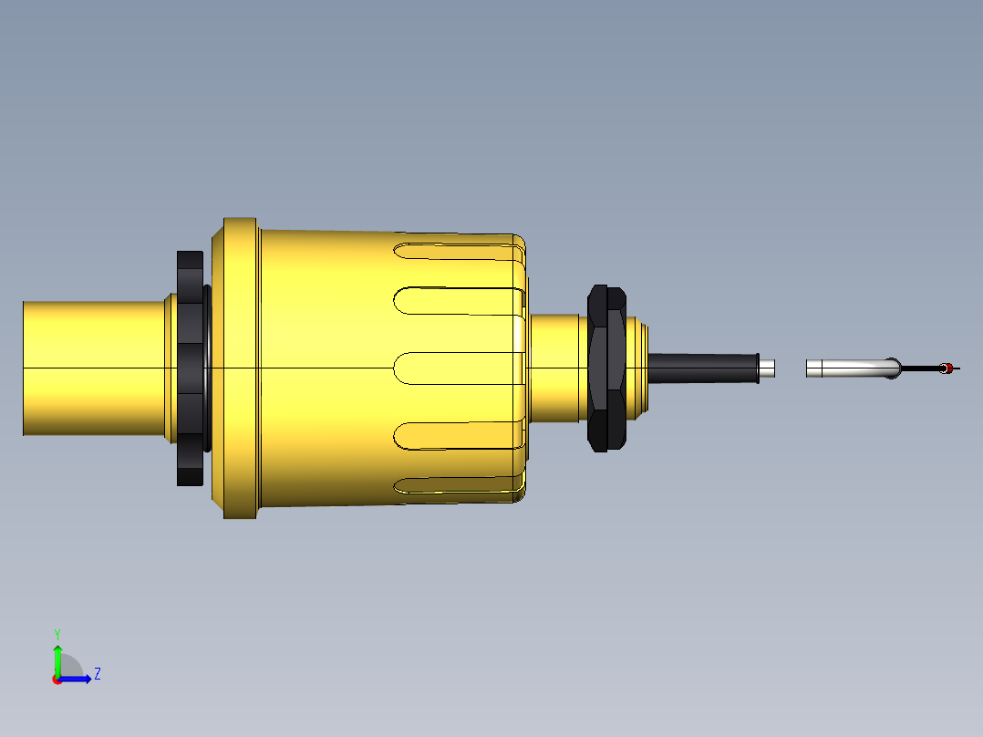 超声波设备ENSOR-RANGE-4m-13.1ft-PP-BODY-4-20mA-2-WIREHART-BSP-THREAD左视图