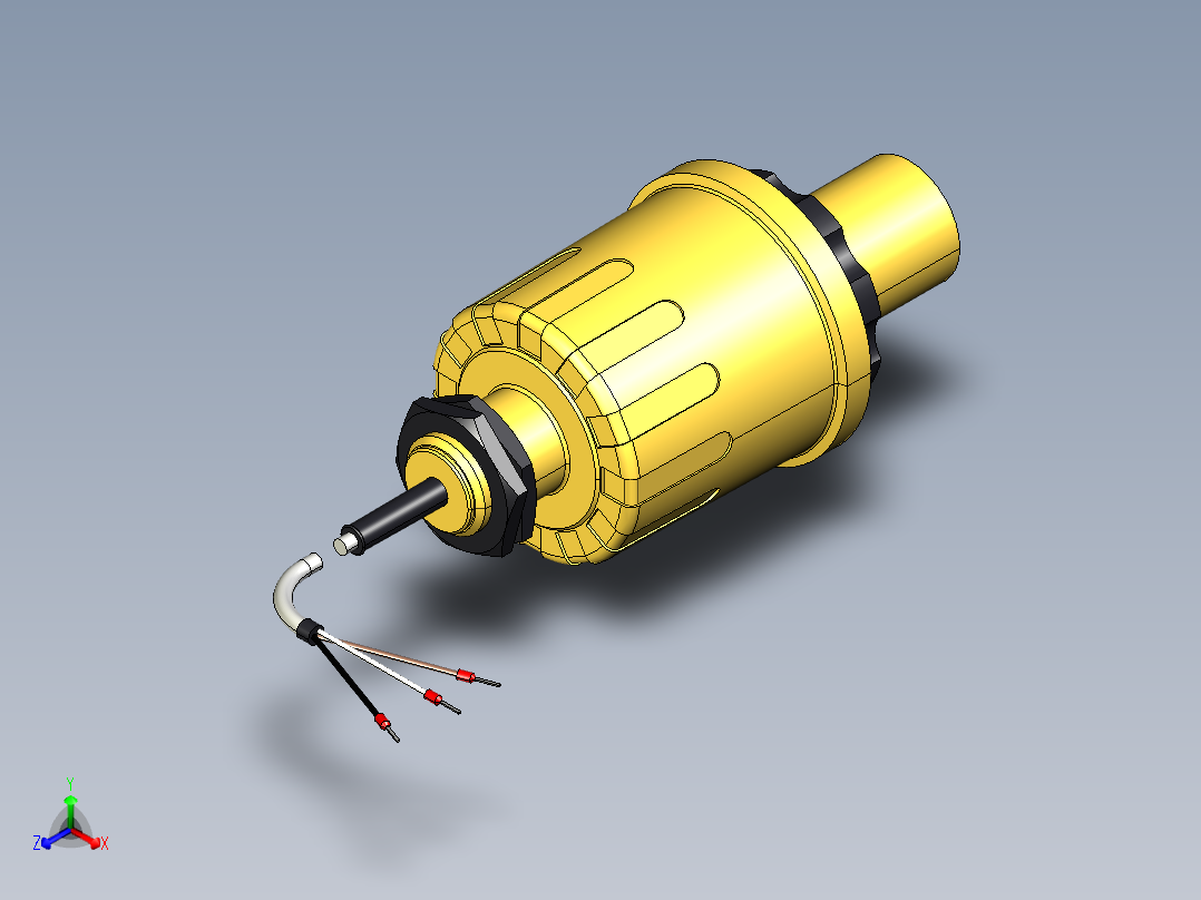 超声波设备ENSOR-RANGE-4m-13.1ft-PP-BODY-4-20mA-2-WIREHART-BSP-THREAD正等轴测图
