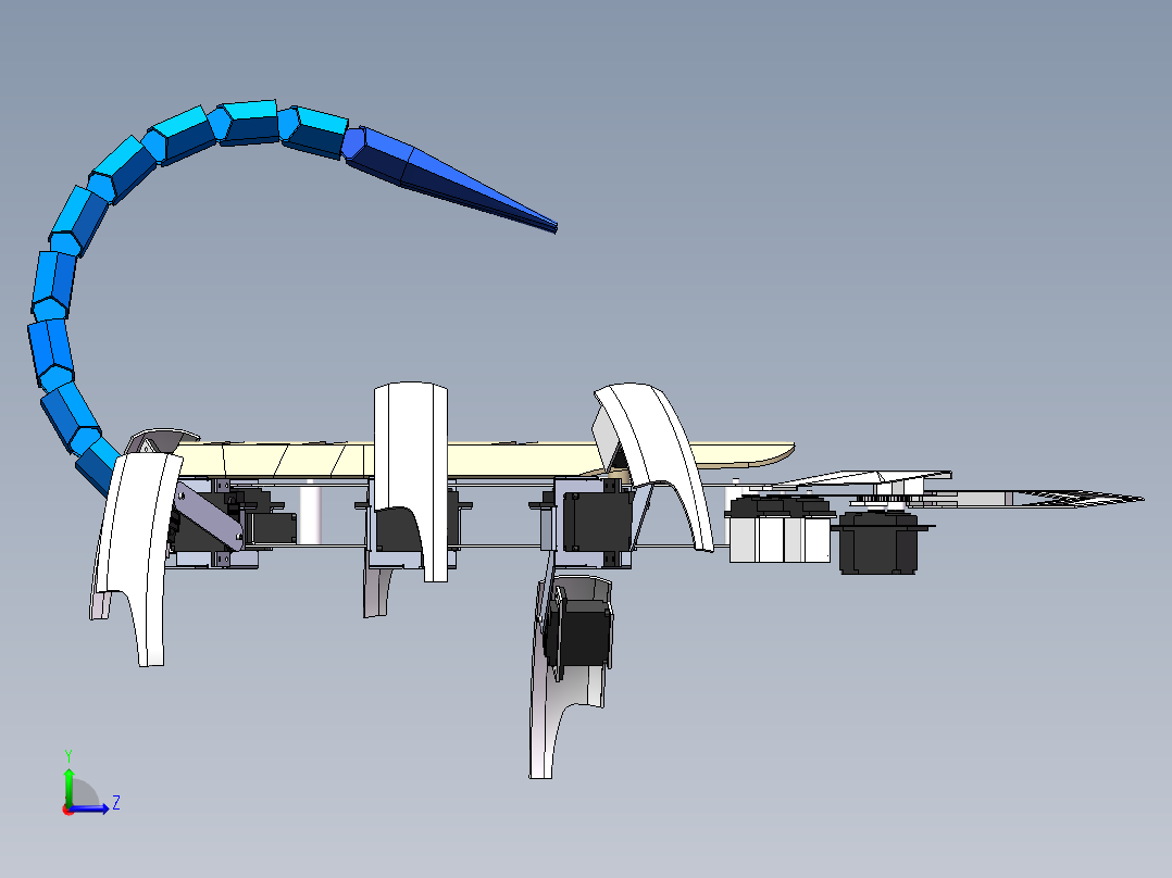 仿生蝎子六足机器人左视图