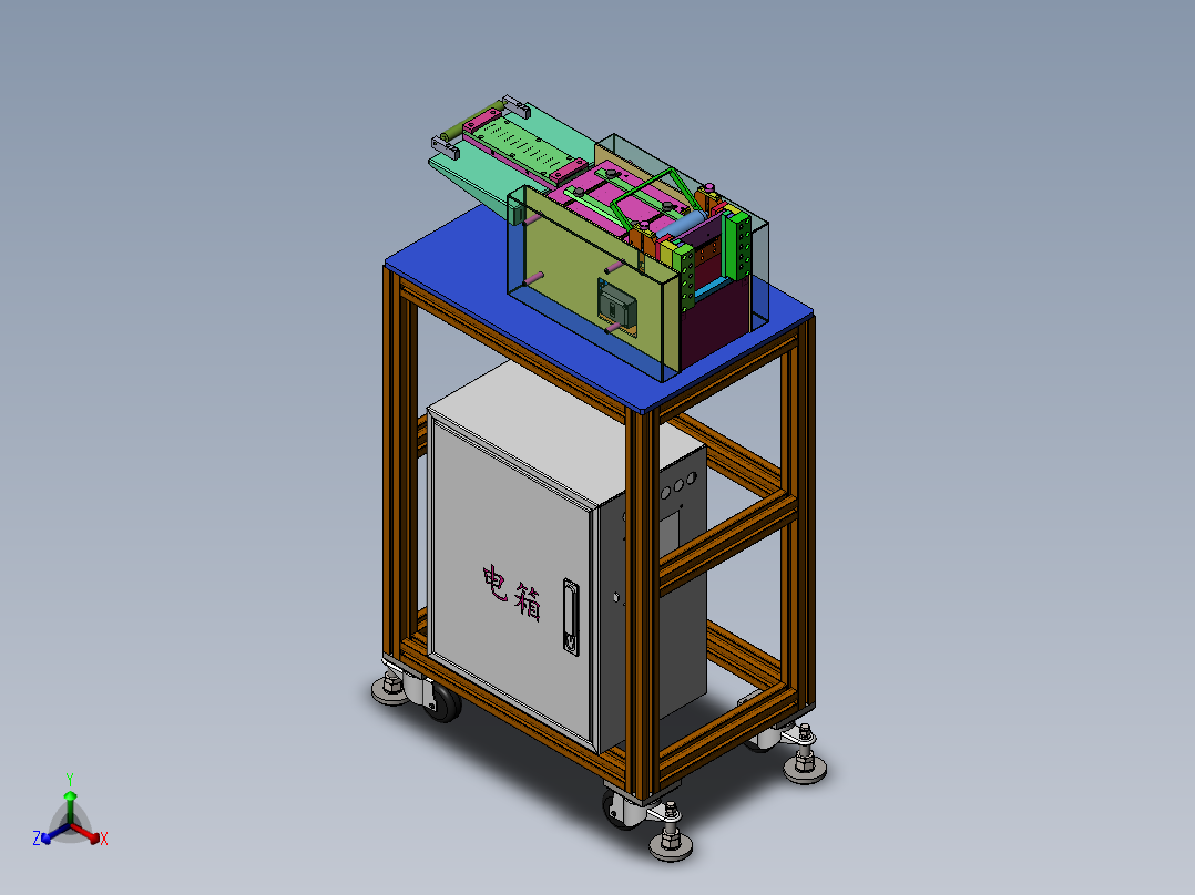 自动裁断机sw18可编辑正等轴测图