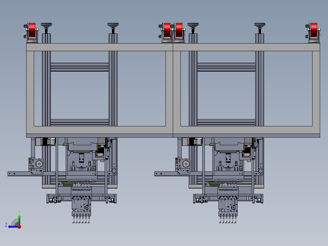 多头电子补胶机sw17可编辑右视图