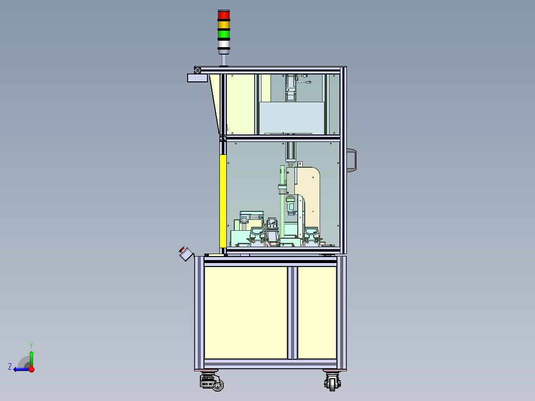 汽车大盖衬套和卡扣压装打标sw20可编辑右视图