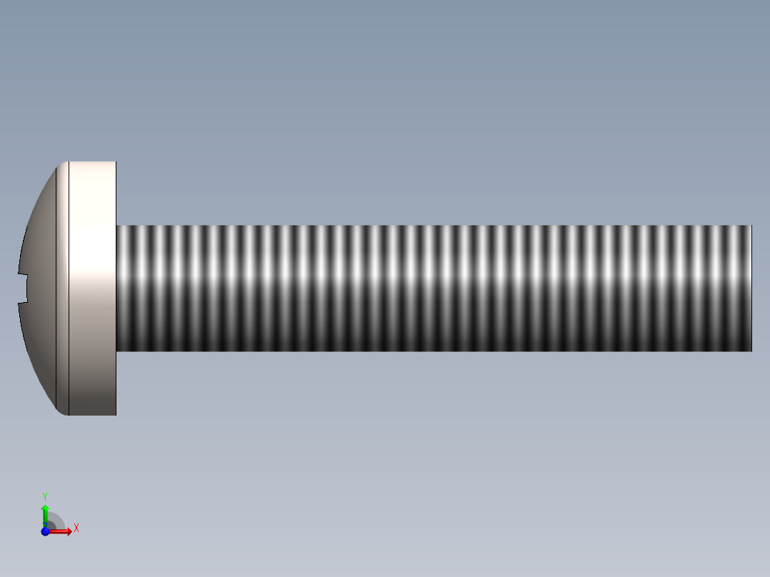 螺丝 M4 十字盘头-M4x20 Screw head.SLDPRT前视图