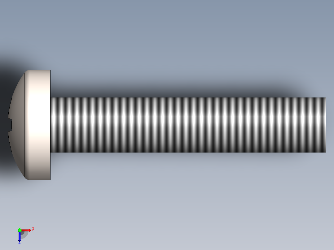 螺丝 M4 十字盘头-M4x20 Screw head.SLDPRT俯视图