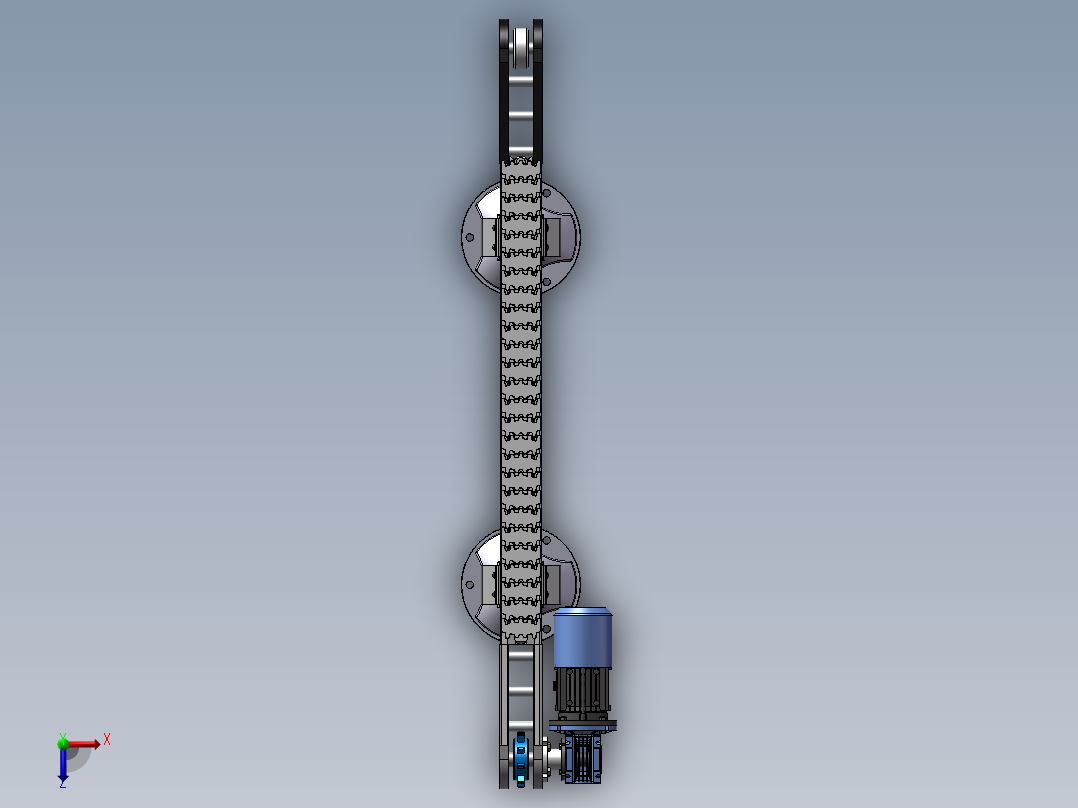 经典的输送带装置俯视图