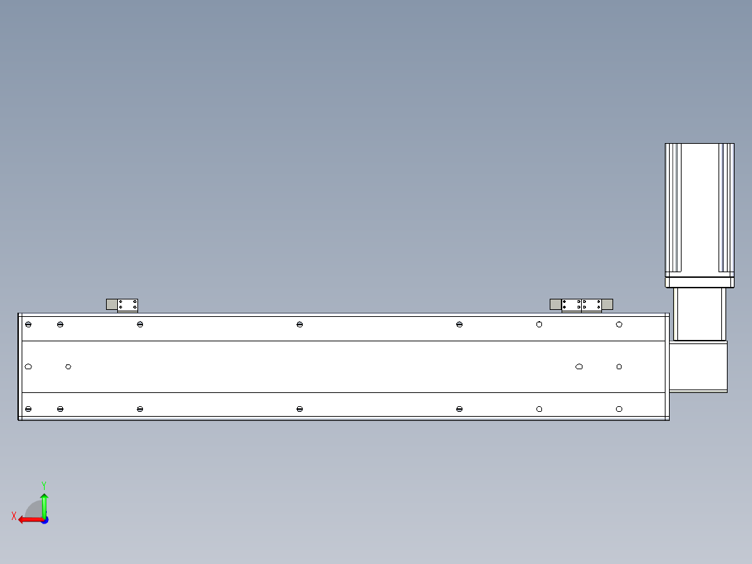 同步带滑台-半封闭B13-L90-S550-R-Z86-D3后视图