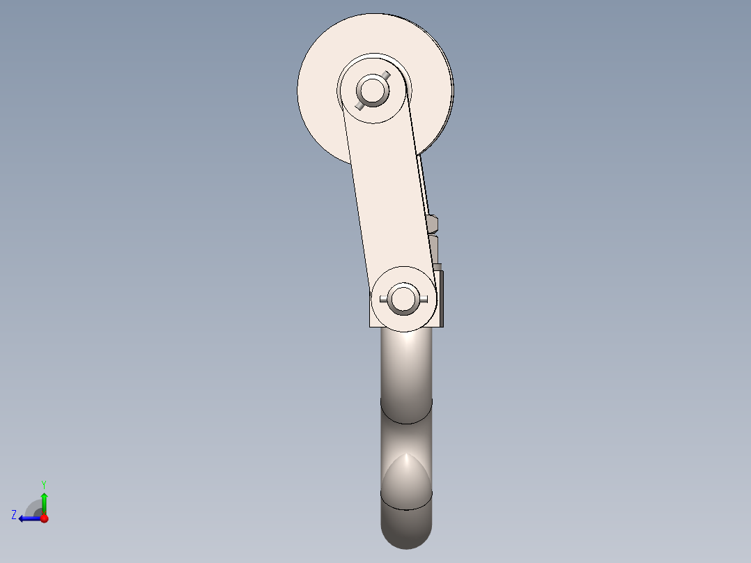 滑轮和挂钩--25--sw三维 3d模型设计图右视图