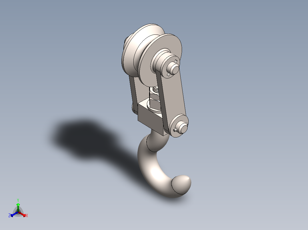 滑轮和挂钩--25--sw三维 3d模型设计图正等轴测图